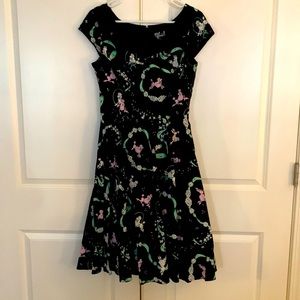 Small Hell Bunny pink poodles dress 50s